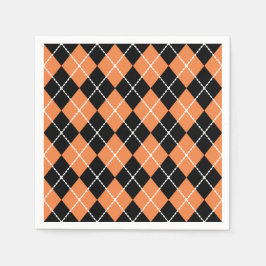 Retro Vintag Orange Happy Halloween Party Napkins Serviette
