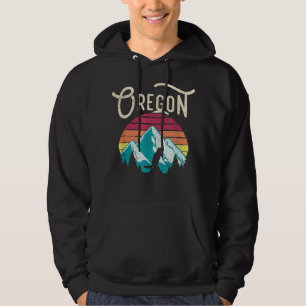 Retro Vintag Oregon OR Mountain Biber Hoodie