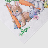 Retro-Vintag-Osterbüsche Feiertag Seidenpapier (Ausschnitt)