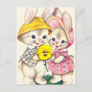Retro Vintag Osterbüschel Feiertag Postkarte