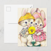 Retro Vintag Osterbüschel Feiertag Postkarte (Vorne/Hinten)