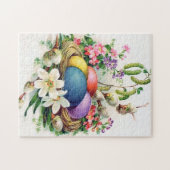 Retro Vintag Ostereier Urlaub Puzzle (Horizontal)