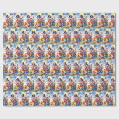 Retro Vintag Osterfest Geschenkpapier (Flach)