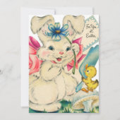 Retro-Vintag Osterhase Feiertagskarte (Vorderseite)