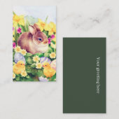 Retro Vintag Osterhasen Begrüßung Visitenkarte (Vorne/Hinten)