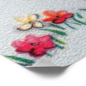 Retro-Vintag Osterhasen-Dekor-Plakat Poster (Ecke)