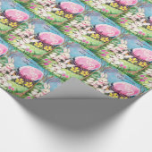 Retro-Vintag Osterhasen Geschenkpapier (Ecke)