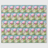 Retro-Vintag Osterhasen Geschenkpapier (Flach)