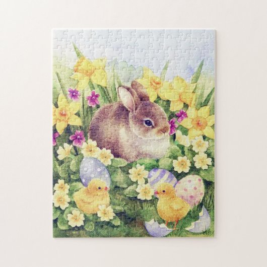 Retro-Vintag Osterhasen Puzzle (Vertikal)