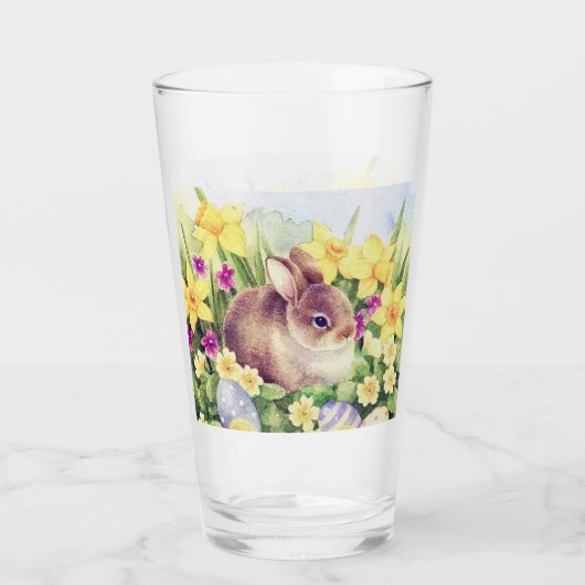 Retro-Vintag Osterhasen-Urlaubssaal Glas (Rückseite)