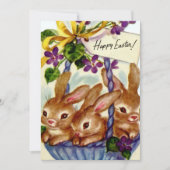 Retro-Vintag Osterhasen-Weihnachtskarte (Vorderseite)