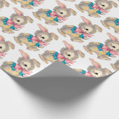 Retro-Vintag Ostern-Feier Geschenkpapier (Ecke)