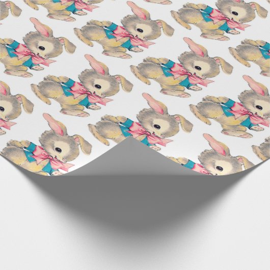 Retro-Vintag Ostern-Feier Geschenkpapier (Ecke)