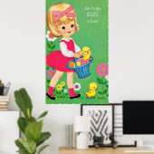 Retro Vintag Osternichte Dekorplakat Poster (Heimbüro)