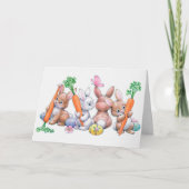 Retro Vintag Ostersonnenhaus Feiertagskarte (Vorderseite)