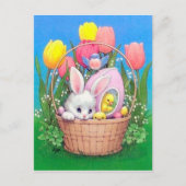 Retro Vintag Ostersonnige Postkarte (Vorderseite)