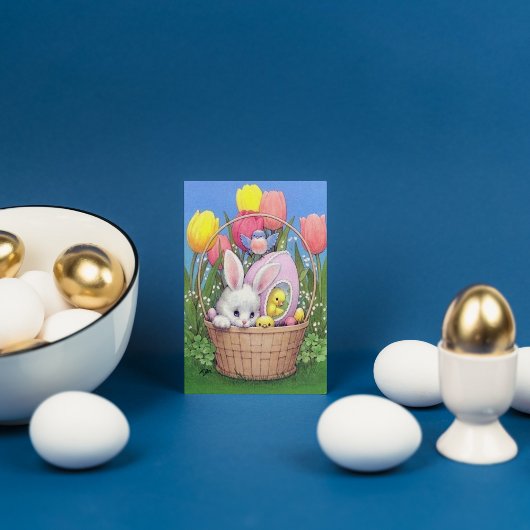 Retro Vintag Ostersonnige Postkarte