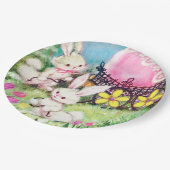 Retro Vintag Ostersonntag Pappteller (Schrägansicht)