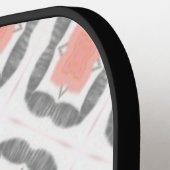 Retro Vintag Peach Black/White Personalisiert Pickleball Schläger (Linke Seite)