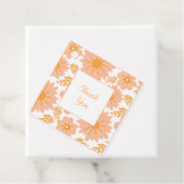 Retro Vintag Peach Fuzz Orange Blume Muster Geschenkanhänger (Beispiel)