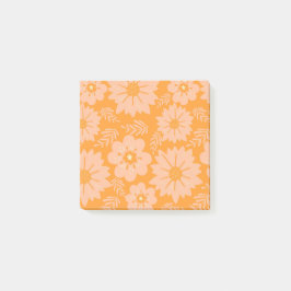 Retro Vintag Peach Fuzz Orange Blume Muster Post-it Klebezettel