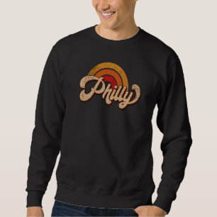 Retro Vintag Philly Rainbow Vacation Souvenir Phi Sweatshirt