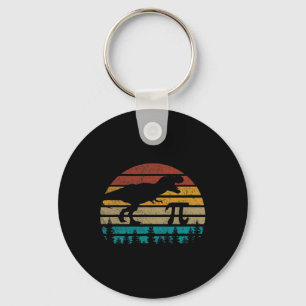 Retro Vintag Pi 3.14 Dinosaurier Silhouette Funny  Schlüsselanhänger