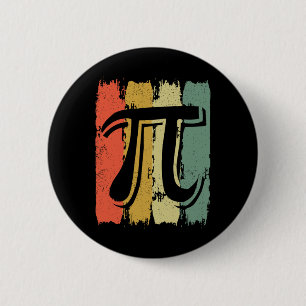 Retro Vintag Pi Mah Geek Mathematiker Pi Day Button