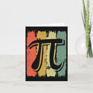 Retro Vintag Pi Mah Geek Mathematiker Pi Day Karte