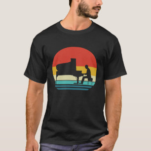 Retro Vintag Piano Geschenkpiano für Damen Männer T-Shirt