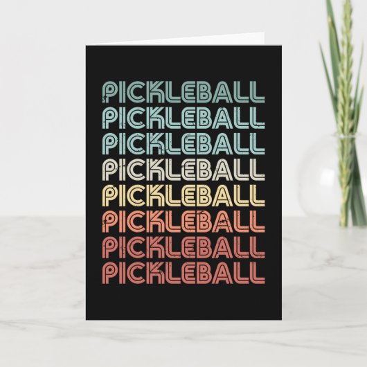 Retro Vintag Pickleball Player-Geschenk Karte (Vorderseite)