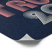 Retro Vintag Pink Women für Trump 2020 Poster (Ecke)