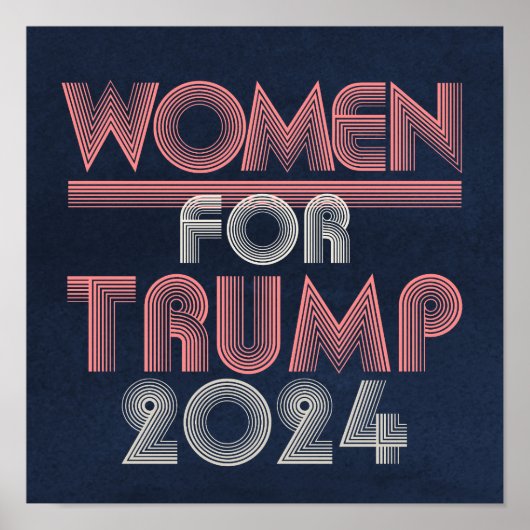 Retro Vintag Pink Women für Trump 2020 Poster (Vorne)