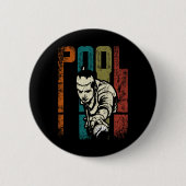 Retro Vintag Pool Billard Button (Vorderseite)