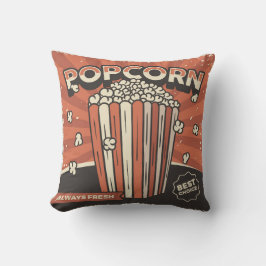 Retro Vintag Popcorn Party Throw Kissen