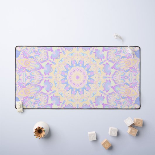 Retro Vintag Quirky Eclectic Boho Pastel Mandala Schreibtischunterlage (Kindertisch)