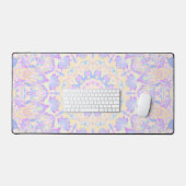Retro Vintag Quirky Eclectic Boho Pastel Mandala Schreibtischunterlage (Tastatur & Maus)