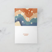 Retro Vintag Rainbow Danke Karte (Innenseite)