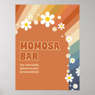 Retro Vintag Rainbow Momosa Bar Poster