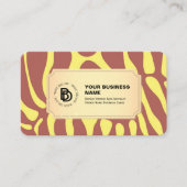 Retro Vintag Rays Abstrakter Trendname Visitenkarte (Vorderseite)