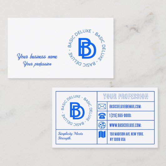 Retro Vintag Rays Abstrakter Trendname Visitenkarte (Vorne/Hinten)