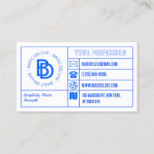 Retro Vintag Rays Abstrakter Trendname Visitenkarte (Rückseite)