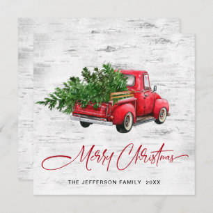 Retro Vintag Red Farm LKW Weihnachtsgrüße Feiertagskarte