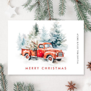 Retro Vintag Red Farm Truck Weihnachten Unternehme