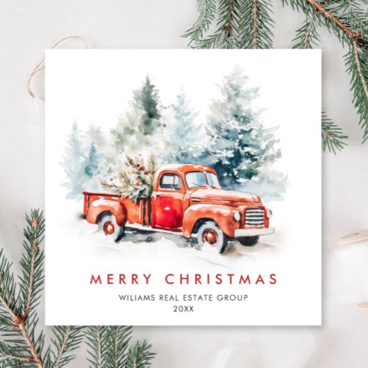 Retro Vintag Red Farm Truck Weihnachten Unternehme