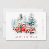 Retro Vintag Red Farm Truck Weihnachten Unternehme (Vorderseite)