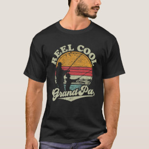 Retro Vintag Reel Style Cool Großpa Fishing-Liebe T-Shirt