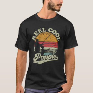 Retro Vintag Reel Style Cool Poppie Fischen Lover T-Shirt