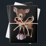 Retro Vintag Reindeer Pink Christmas Baby Dealer Geschenkpapier Set<br><div class="desc">Retro Vintag Reindeer Pink Christmas Baby Dealer</div>
