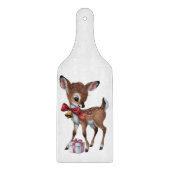 Retro Vintag Reindeer Pink Christmas Baby Dealer Schneidebrett (Vorderseite)